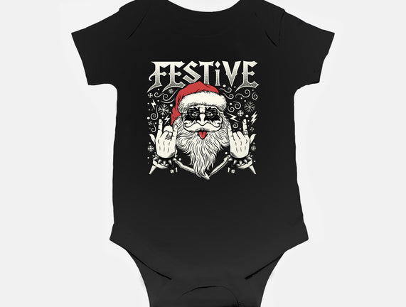 Festive Rock And Roll Santa