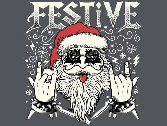 Festive Rock And Roll Santa