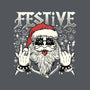 Festive Rock And Roll Santa-None-Fleece-Blanket-tobefonseca