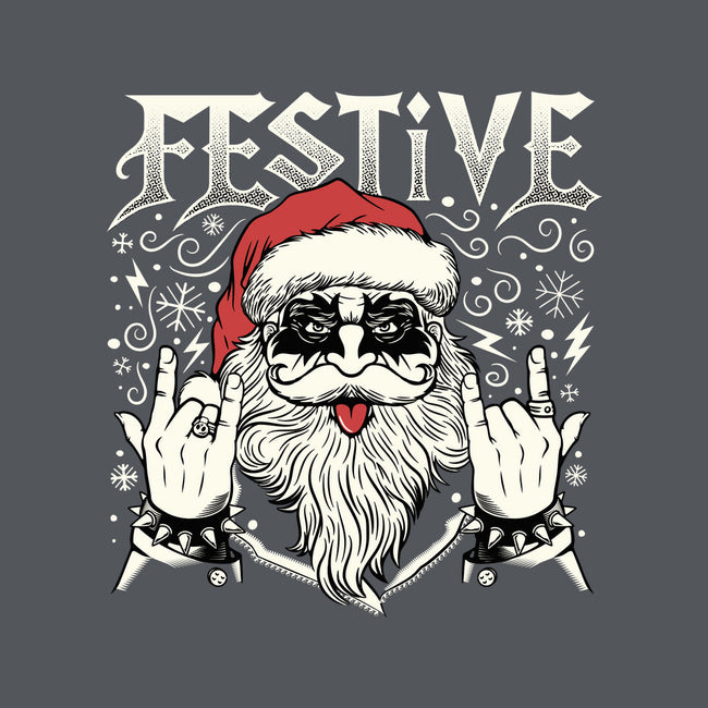 Festive Rock And Roll Santa-Womens-V-Neck-Tee-tobefonseca