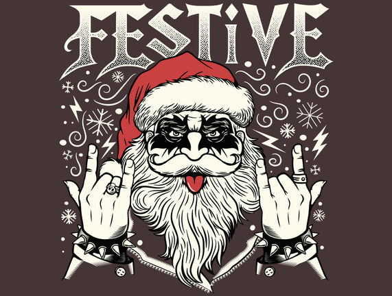 Festive Rock And Roll Santa