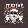 Festive Rock And Roll Santa-None-Drawstring-Bag-tobefonseca