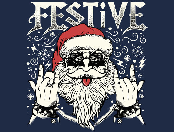 Festive Rock And Roll Santa