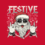 Festive Rock And Roll Santa-Womens-Racerback-Tank-tobefonseca