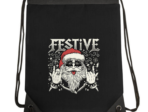 Festive Rock And Roll Santa