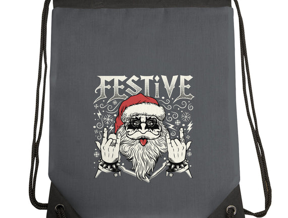 Festive Rock And Roll Santa