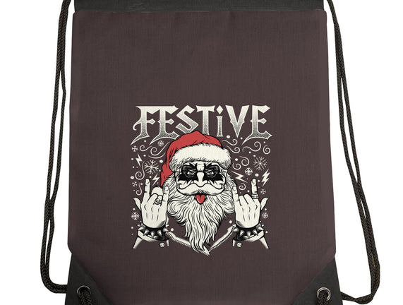 Festive Rock And Roll Santa