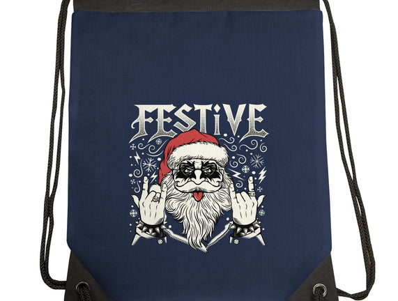 Festive Rock And Roll Santa
