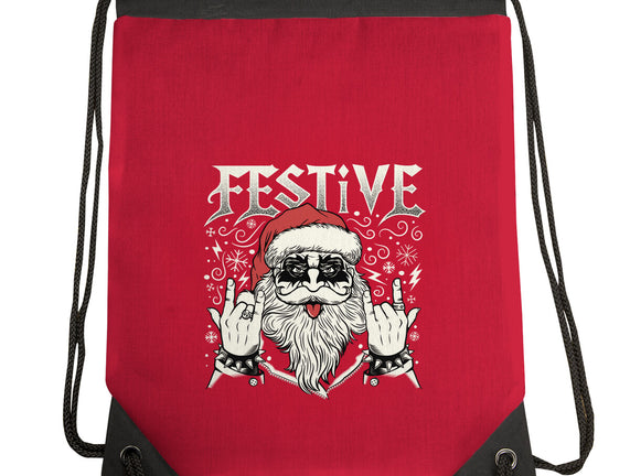 Festive Rock And Roll Santa
