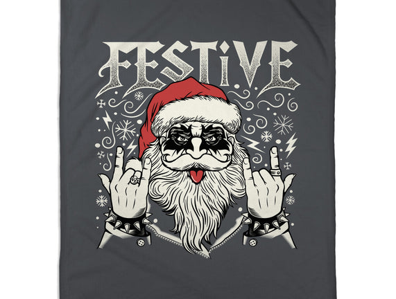 Festive Rock And Roll Santa