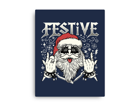 Festive Rock And Roll Santa