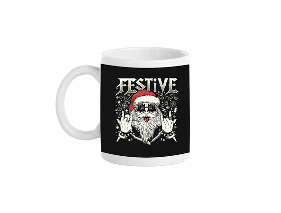 Festive Rock And Roll Santa