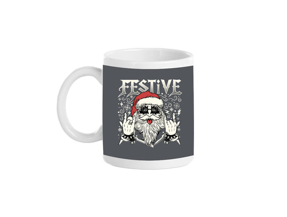 Festive Rock And Roll Santa