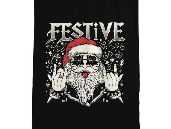 Festive Rock And Roll Santa