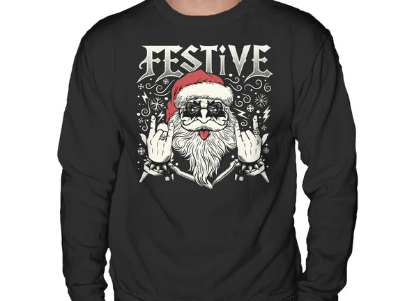 Festive Rock And Roll Santa