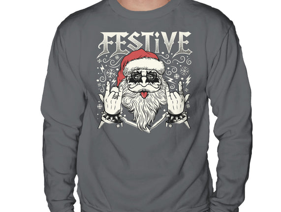 Festive Rock And Roll Santa