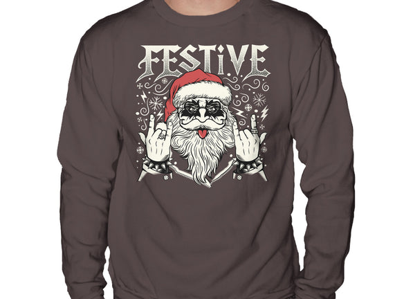 Festive Rock And Roll Santa