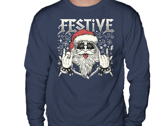 Festive Rock And Roll Santa