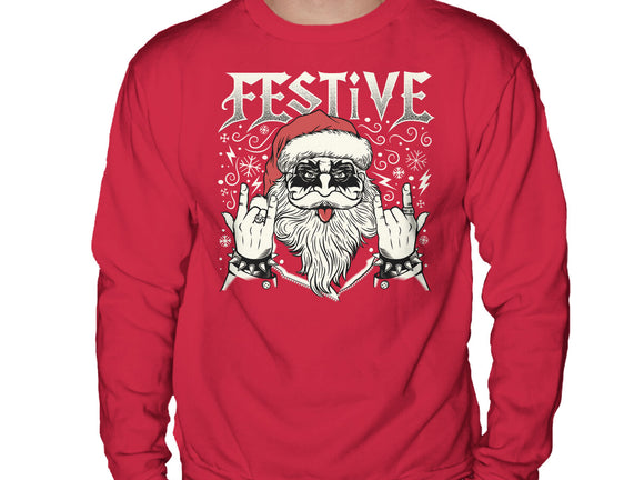 Festive Rock And Roll Santa