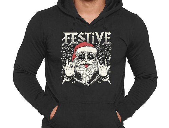 Festive Rock And Roll Santa