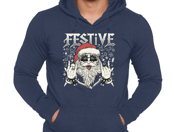 Festive Rock And Roll Santa
