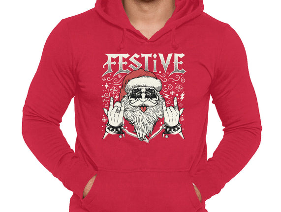 Festive Rock And Roll Santa
