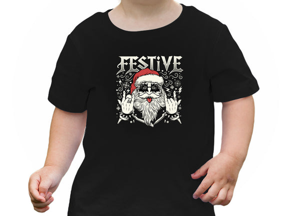 Festive Rock And Roll Santa