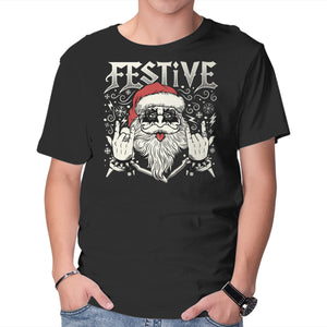 Festive Rock And Roll Santa