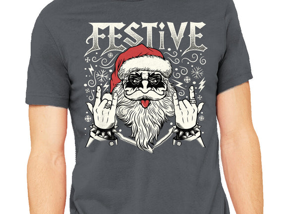 Festive Rock And Roll Santa