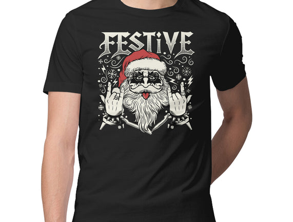 Festive Rock And Roll Santa