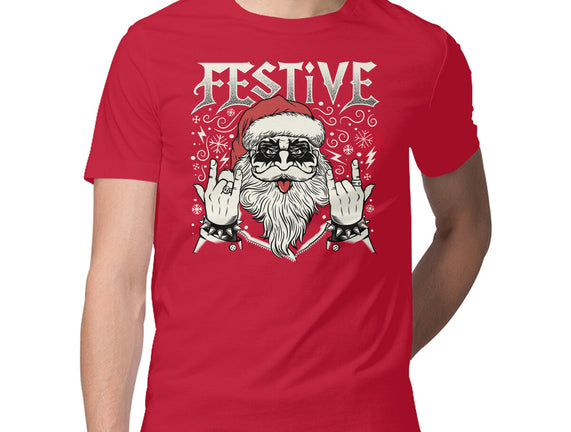 Festive Rock And Roll Santa