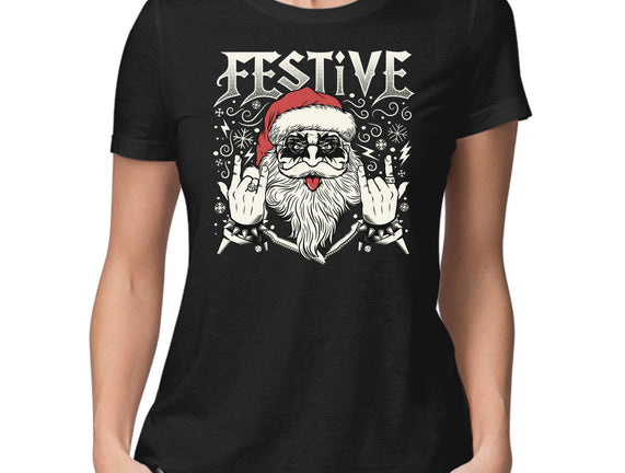 Festive Rock And Roll Santa