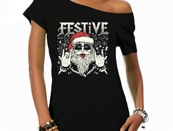 Festive Rock And Roll Santa