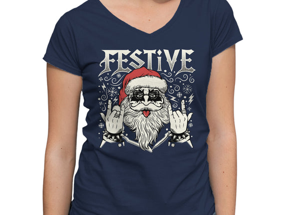 Festive Rock And Roll Santa