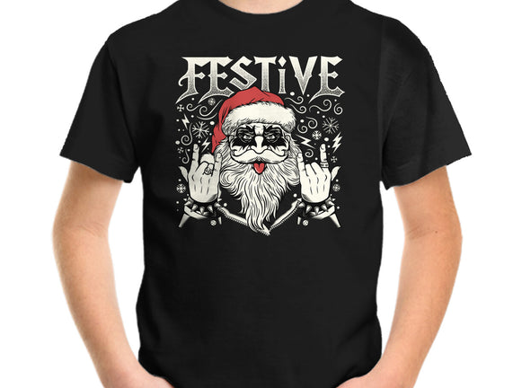 Festive Rock And Roll Santa