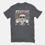 Festive Rock And Roll Santa-Womens-Basic-Tee-tobefonseca