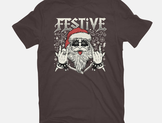 Festive Rock And Roll Santa