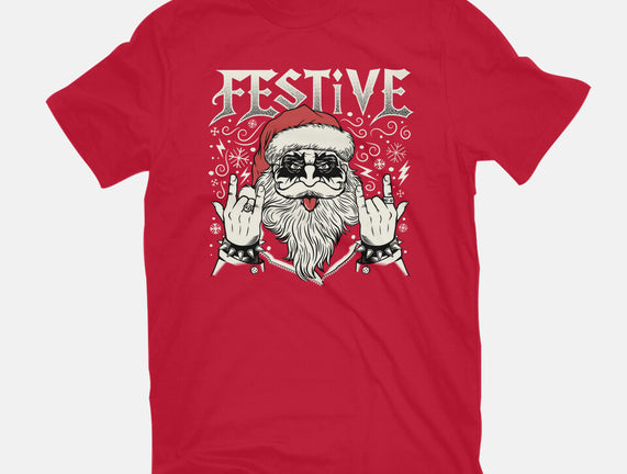 Festive Rock And Roll Santa