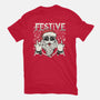 Festive Rock And Roll Santa-Mens-Heavyweight-Tee-tobefonseca