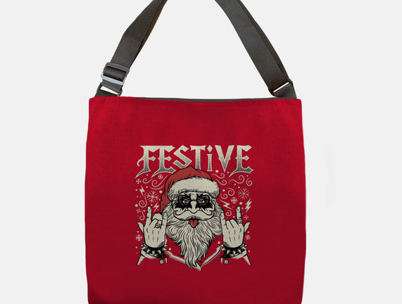 Festive Rock And Roll Santa