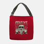 Festive Rock And Roll Santa-None-Adjustable Tote-Bag-tobefonseca