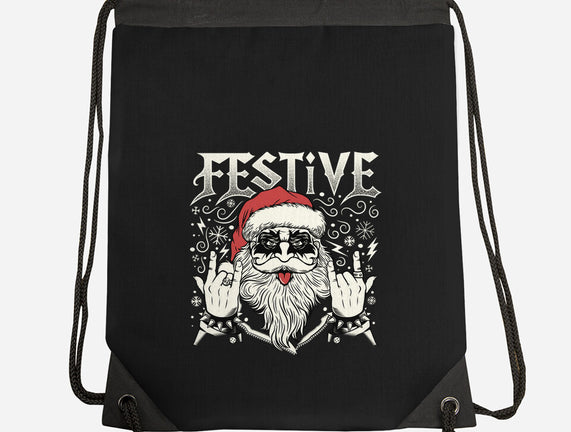 Festive Rock And Roll Santa