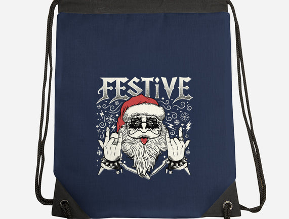 Festive Rock And Roll Santa