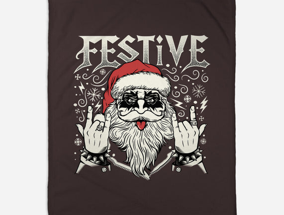 Festive Rock And Roll Santa