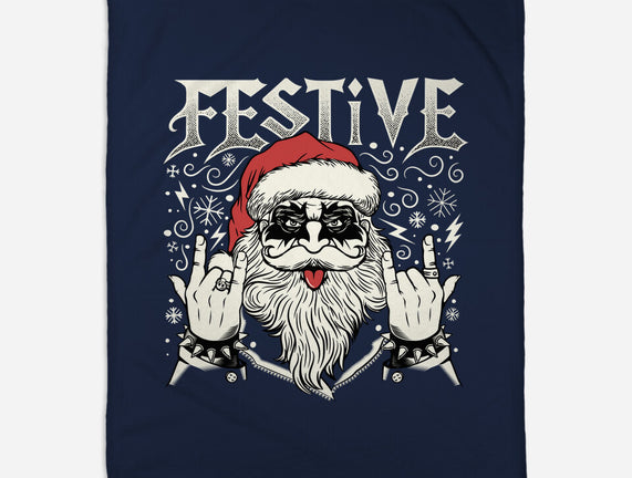 Festive Rock And Roll Santa