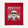 Festive Rock And Roll Santa-None-Fleece-Blanket-tobefonseca