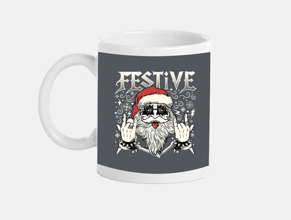 Festive Rock And Roll Santa