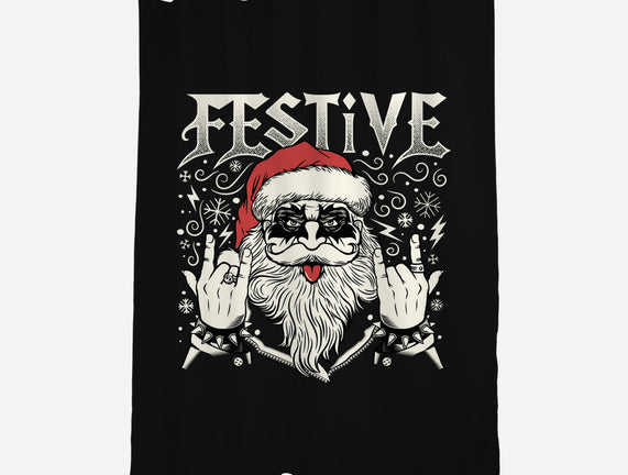 Festive Rock And Roll Santa