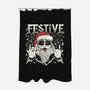 Festive Rock And Roll Santa-None-Polyester-Shower Curtain-tobefonseca