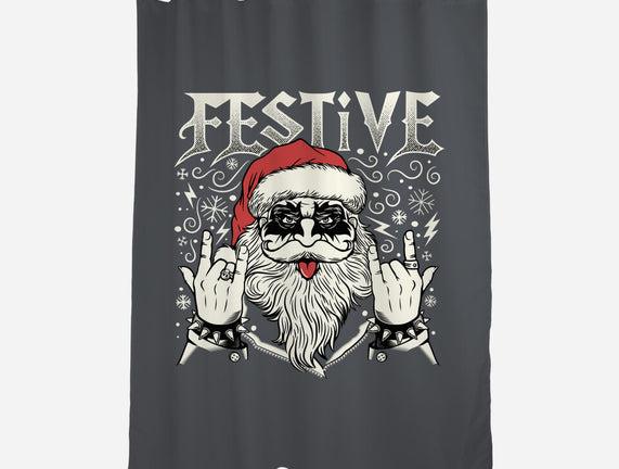 Festive Rock And Roll Santa